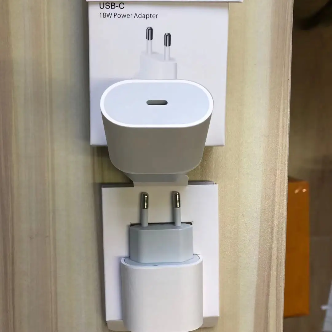20 шт. OEM 18 Вт быстрое зарядное устройство PD для 11 12 Pro Max подлинный USB-кабель Тип C EU US