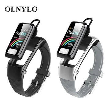 

New Bluetooth Earphone Smart watch Smart Bracelet Watch 2 in 1 Heart Rate Blood Pressure Monitor Sports Drive Call Smartwatch
