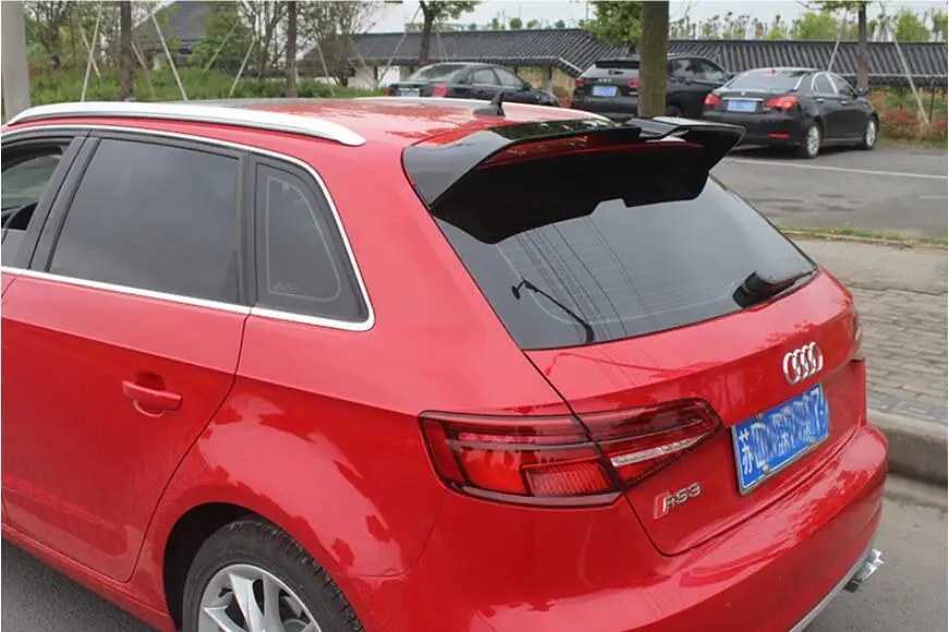ABS заднего крыла багажника выступ Спойлеры Подходит для AUDI A3 RS3 хэтчбек 2014