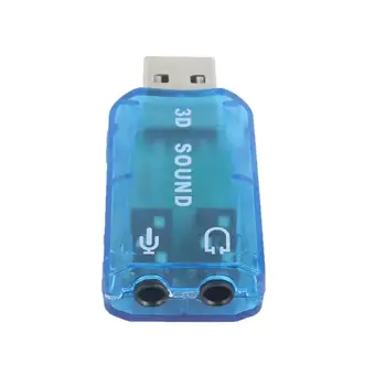 

Hot New Promotion Portable Compact 3D Audio Card USB 1.1 Mic / Speaker Adapter 7.1 CH Surround Sound for PC Computer Laptop