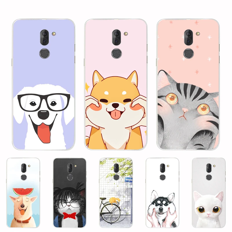 Мультфильм узорчатый чехол для Alcatel Работает с любым оператором 3X3 X 5058y 5058i Чехол