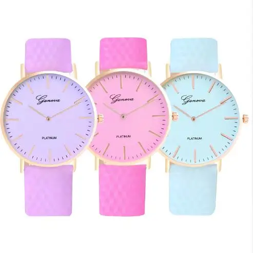 

Fashion design clock direct sunlight change color sports casual watch ultraviolet discoloration quartz women Wrist watches 2019