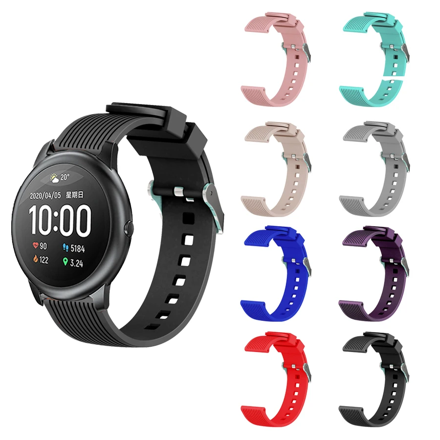 

46MM For Xiaomi Haylou Solar Smart Watch Accessories FilmFor Haylou Solar Wrist Strap Silicone Replacement Watch Band Bracelet