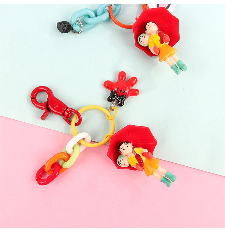 Miyazaki Автомобильный ключ кукла-подвеска симпатичная цепочка для ключей мужская сумка Orna Мужская ts креативный брелок Тоторо Женская