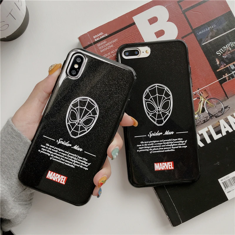 

The Avengers Marvel iron Man Spiderman Phone Cover Case For Iphone X 11 pro Xs Max Xr 10 8 7 6 6s Plus Luxury Soft Coque Fundas