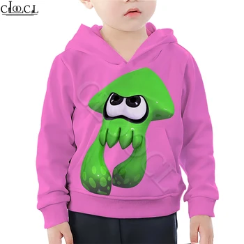 

4 To 13 Years Kids T Shirt Shooting Game Splatoon 3D Print Pink Green Octopus Hoodie Boys Girls Sweatshirt Cartoon Shorts Suit