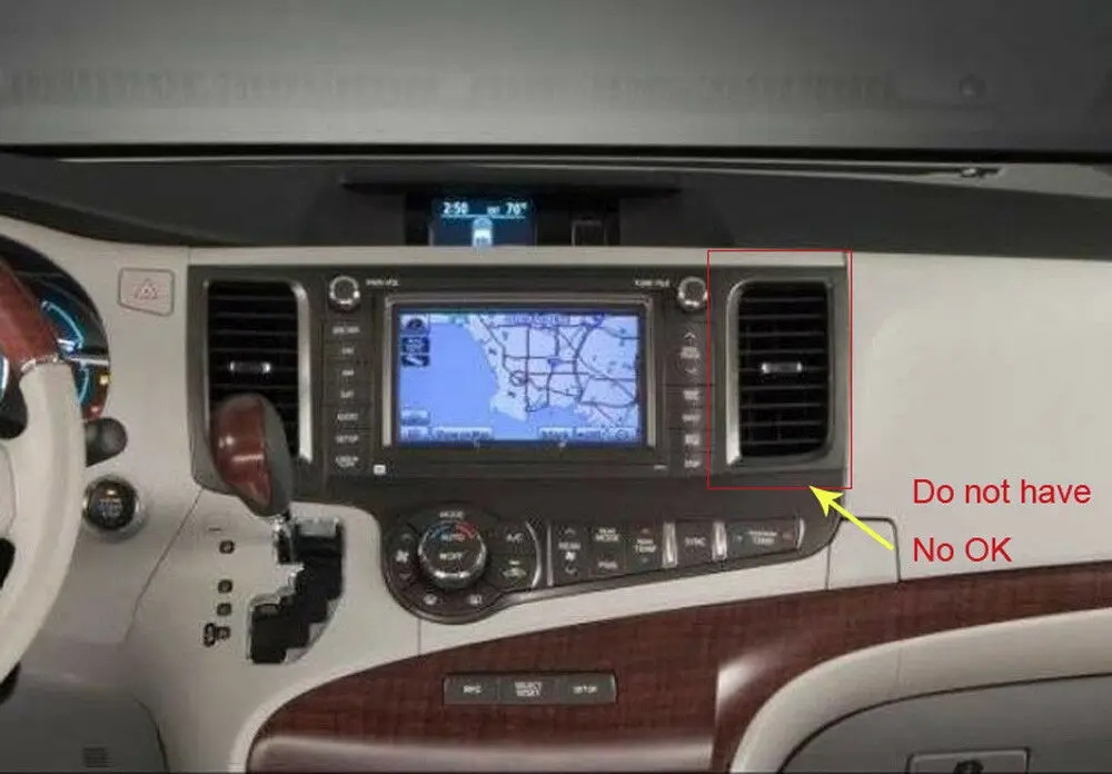 6 шт Внутренний выход кондиционера Vent Крышка для Toyota Sienna 2010- MK3