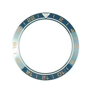 

New 41.5mm GMT 24Hours High Quality Ceramic Bezel Insert For Diver Men's Watch Watches Replace Accessories BLUE