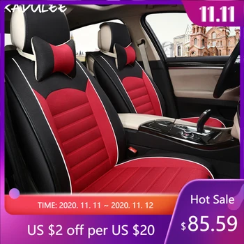 

KADULEE Universal car seat cover For mitsubishi lancer 10 asx pajero 4 2 outlander xl car accessories auto seat covers styling