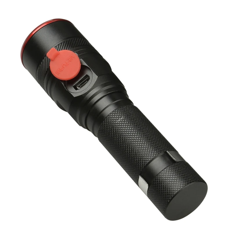 Светодиодный фонарик XM L T6 перезаряжаемый от Usb с аккумулятором 18650
