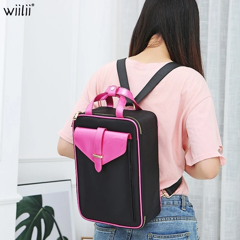

Travel Makeup Storage Bag Portable Organizer Cosmetic Train Case Large Capacity Adjustable Dividers For Toiletry Jewelry Bags