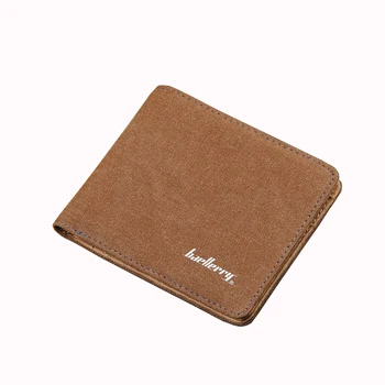

Baellerry Brand Casual Canvas Men Short Wallet Money Coin Purse Small Billfold Card Holder Student Pocket Bag Solid Clutch