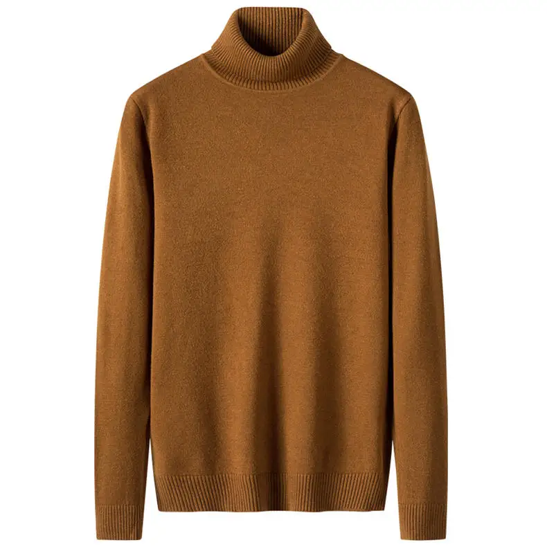 High-Neck Sweater Men Pullovers Quality Male Turtlenck Pullover Men Autumn Winter Thicken Turtle-neck Sweaters Mens MuLS Brand 2