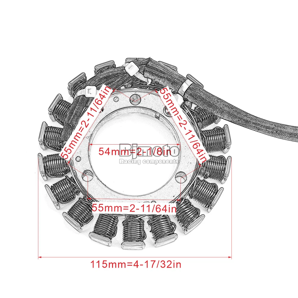 Мотоцикл обмотка статора генератора для Yamaha 5UH-81410-00 2P5-81410-00 5KM-81410-00 5GH-81410-00 5ND-81410-00 YXR450 носорог