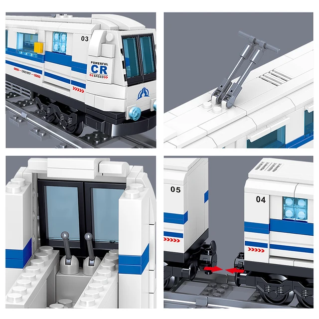 Ensemble de blocs de construction de train de ville électrique pour  enfants, briques de bricolage, batterie à module élevé 62, rail de fret,  cadeau de Noël, jouets pour garçons - AliExpress