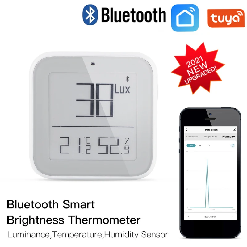 Смарт-датчик влажности и температуры совместимый с Bluetooth | Электроника