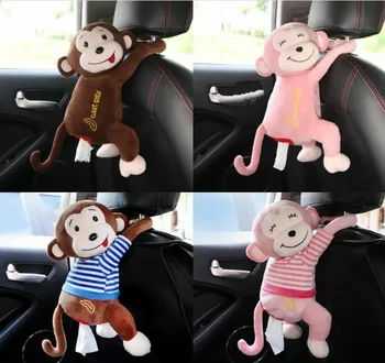 

Car Seat Backrest Trailer Creative Interior Supplies Tissue Box Cartoon Cute Armrest Box Drawer Tissue Box Car Accessories