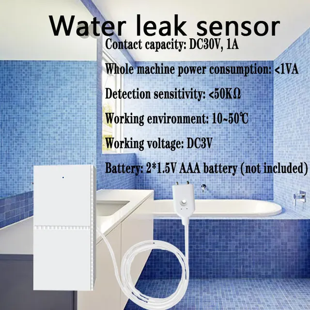 Home Smart Security Protection 433MHz Wireless Water Leakage Sensor Leak Alarm Detector For Home Burglar Alarm System 2