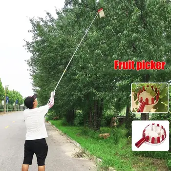 

Fruit Picker Fruit Catcher Collector Pruning Tools Portable Creative Metal Red Hand Tool Device Gardening Outside Yard