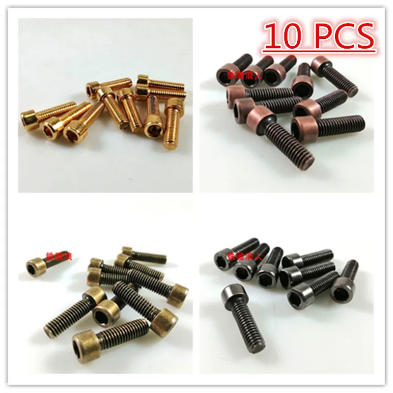 

10 PCS M6 classic moto screws vintage parts scooter decal for harley softail cruise cafe racer screw motorcycle accessories