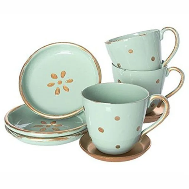 Aizulhomey LOL Blyth Doll Accessories 1/6 Iron Coffee Table Kitchen Chair Dollhouse Furniture Toys Bjd Play House Gifts for Kids Green cup set