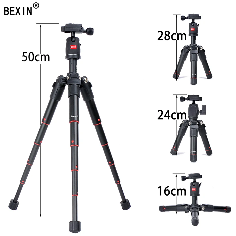  BEXIN mini tripod dslr desktop camera phone stand tripod flexible portable fold travel tripod for d