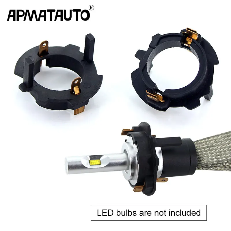 Apmatauto 2 шт. Led H7 лампы фар адаптеры основание держателей для VW Golf 5 Jetta MK5 автомобильный Стайлинг держатель Заменить Оригинальное основание