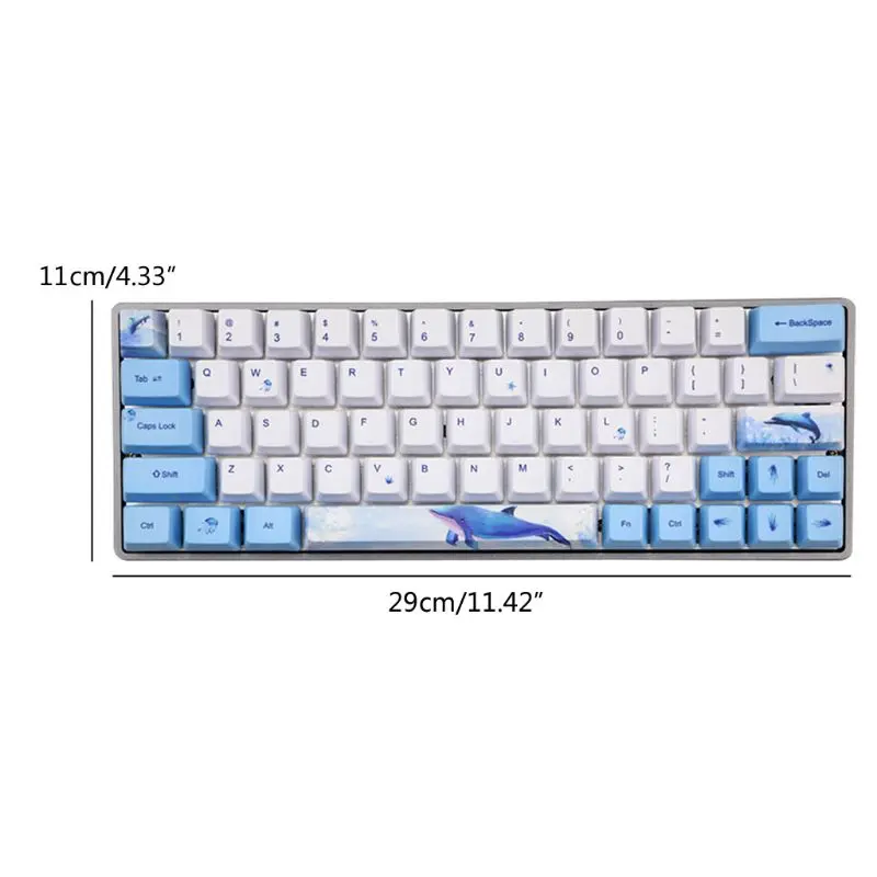 Whale Dye-Sublimation Mechanical Keyboard Cute Keycaps PBT OEM Profile Keycap For GH60 GK61 GK64 Keyboard dropship new Whale Dye-Sublimation Mechanical Keyboard Cute Keycaps PBT OEM Profile Keycap For GH60 GK61 GK64 Keyboard dropship new