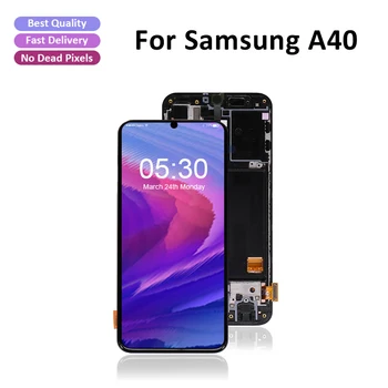 

For Samsung For Galaxy A40 A405 A405F LCD Display Touch Screen Digitizer Assembly With Frame For SAMSUNG A40 LCD Screen Display
