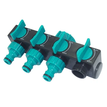 

EU Style Faucet 4 Valves Lawn Sprinkler Automatic Rotating Garden Water Sprinklers Lawn Irrigation Sprinkler Water Spray Device