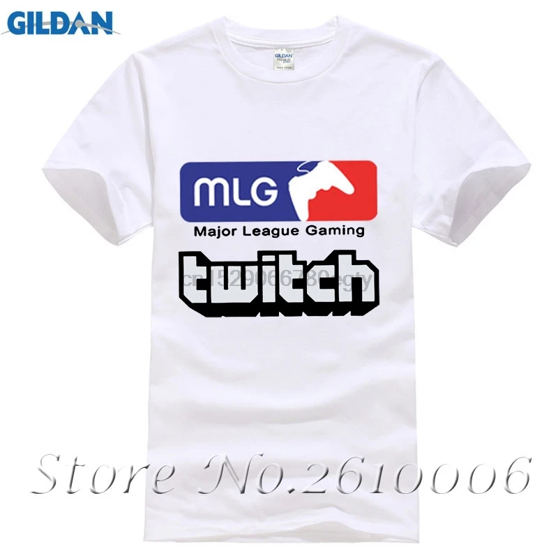 Футболка с принтом MLG Major League Gaming Twitch футболка круглым вырезом крутые футболки для