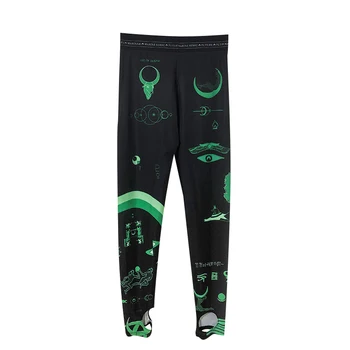 

Spring and Summer 2020 Printed Leggings Women Wear Moon Stretch Yoga Thin Ice Leggings M2