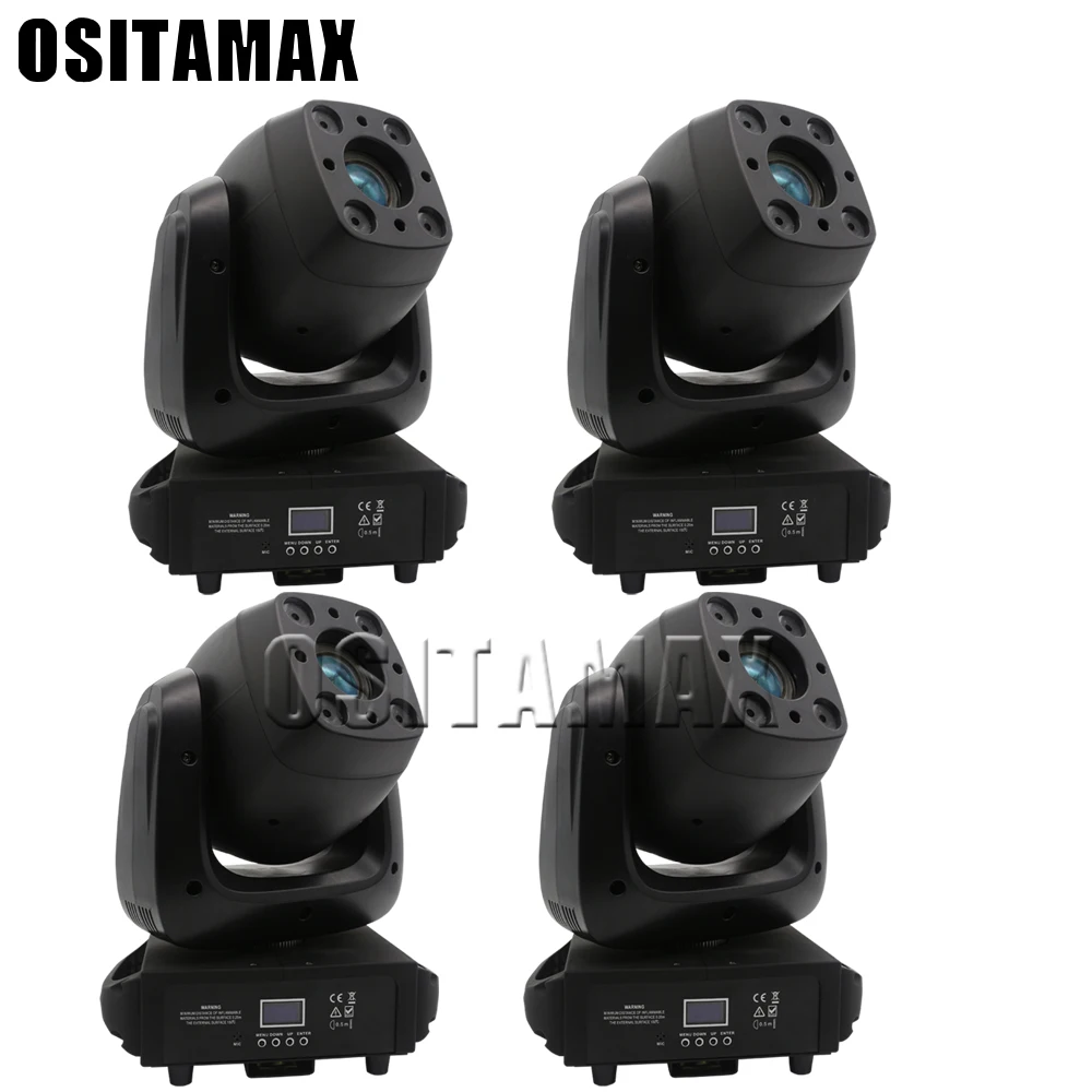 

4PCS DMX Control LED Wash 4x10w 60w Spot RGBW Gobo Moving Head Light 3 Prism Stage DJ Equipment Lighting Sound Disco Party Light