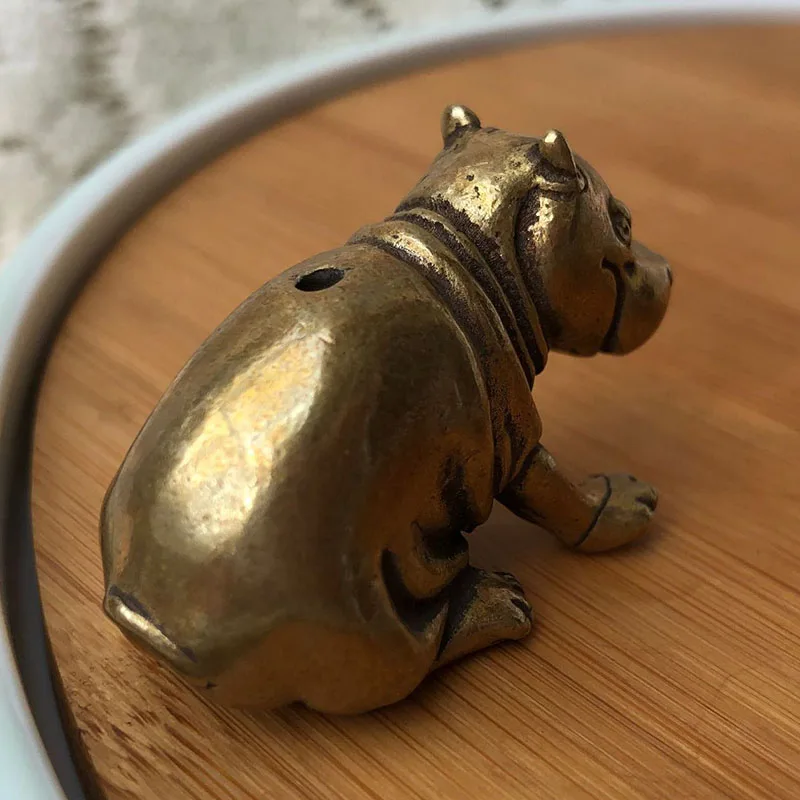 Vintage Bronze Hippopotamus Statue Copper Craft River Horse Ornament Brass Feng Shui Home Decoration Accessories Desk Decor Gift