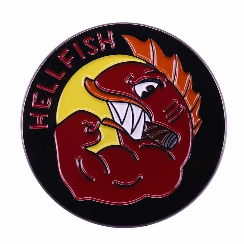 Flying Hellfish Military Group Brooch Popular Cartoon Accessory