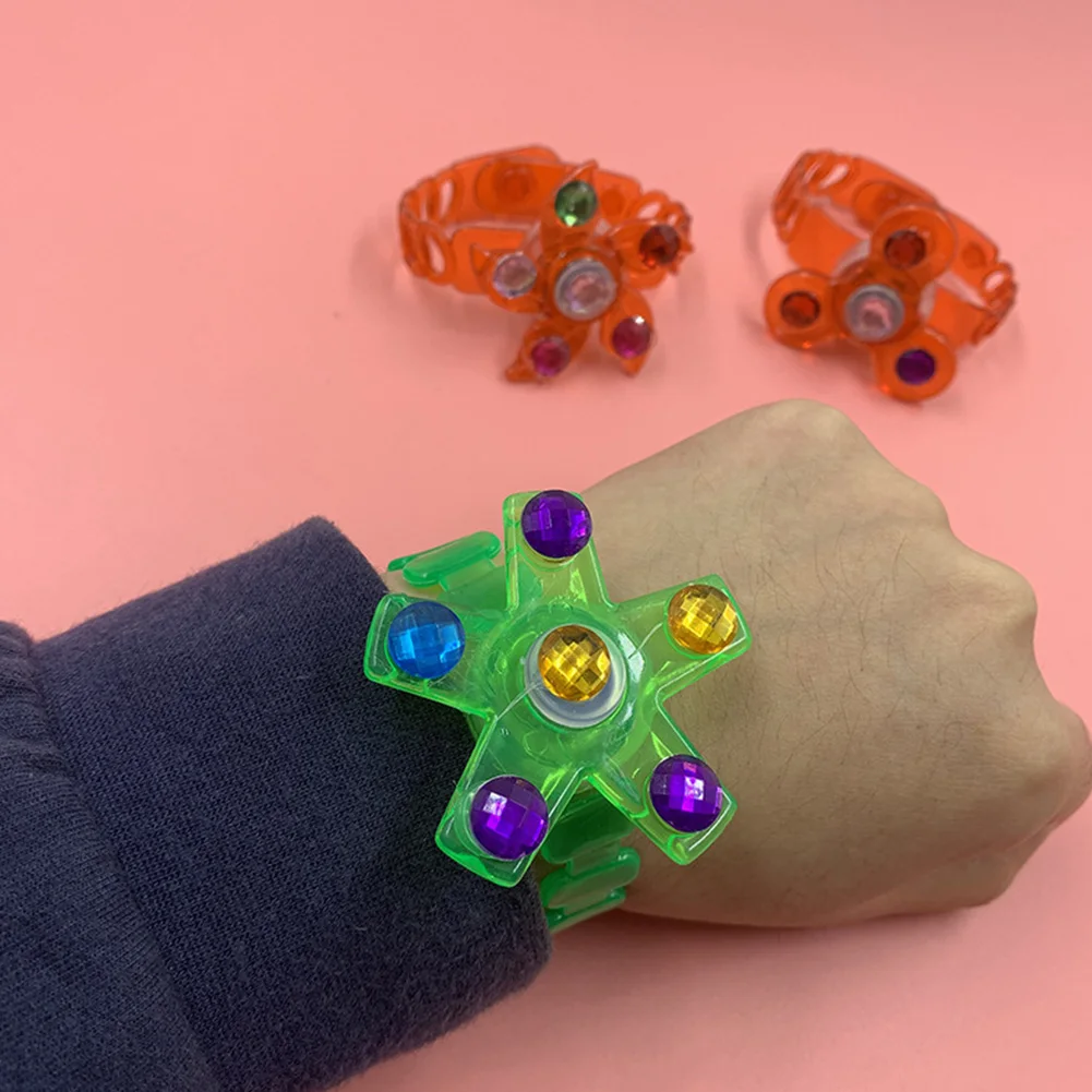 Светодиодный гироскоп с подсветкой, игрушка снимает тревожность, игрушка-браслет, подарок на год для девочек и мальчиков, вечерние часы, можно носить взрослым и детям
