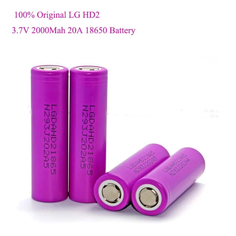 Литий ионный аккумулятор для LG HD2 Powertool Ecig, 3,7 в, 25 А, 2000 мАч, 18650|Перезаряжаемые батареи| | АлиЭкспресс
