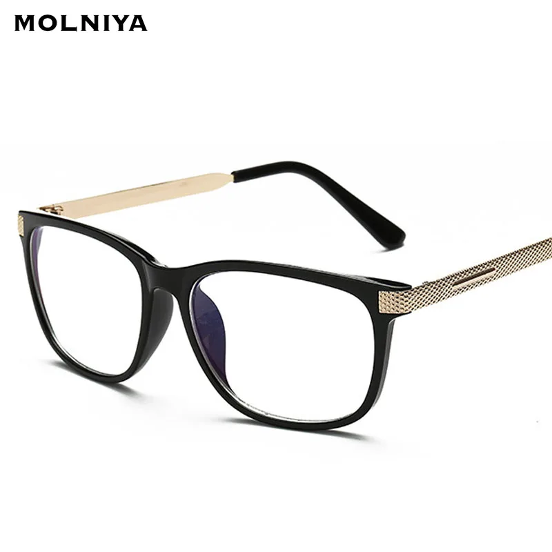 Ретро Металлические очки оправа для женщин и мужчин прозрачные линзы, очки с прозрачными стеклами защита глаз винтажные очки прозрачные, оправа