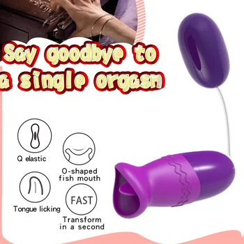 Masturbator Tongue Licking Vibrator USB Vibrating Egg G-spot Vagina Massage Clitoris Stimulator Sex Toys For Women Sex Products 5