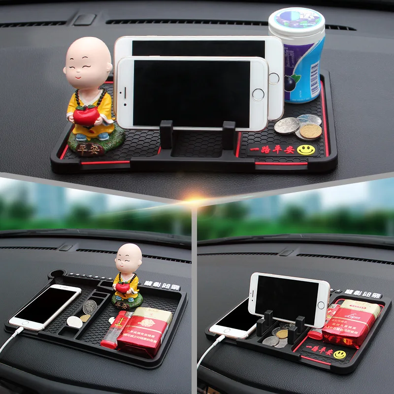 

Multifunctional Car Non Slip Grip Pad Phone GPS Holder Mat Anti-skid Silicone Packing Number Mats Anti Slip Mat Car Accessories