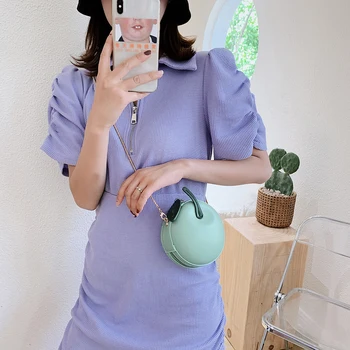 

Apple Shaped Women Crossbody Bag Women Classic Creative Design Chic Mini Lady Purse Female Fashion Shoulder Casual Cute Handbag