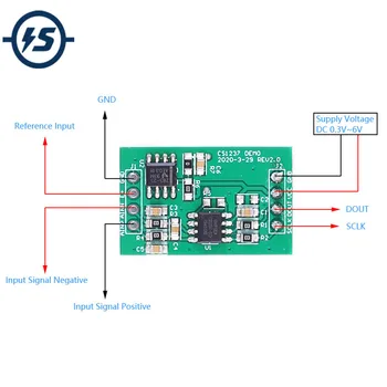

ADC Module AD Converter Analog to Digital Signal Convert Module DC 5V 3.3V CS1237 24Bit