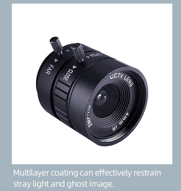 Easilycontrol 4mm lente industrial focal fixa cs