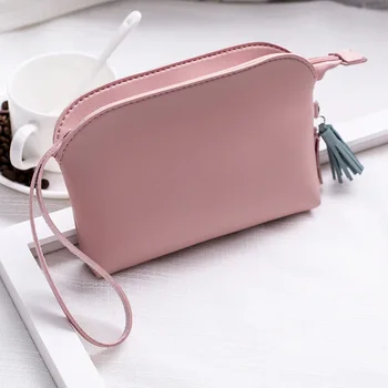 

sling bagLadies holding coin purse winter shell tassel double casual color mobile phone bag