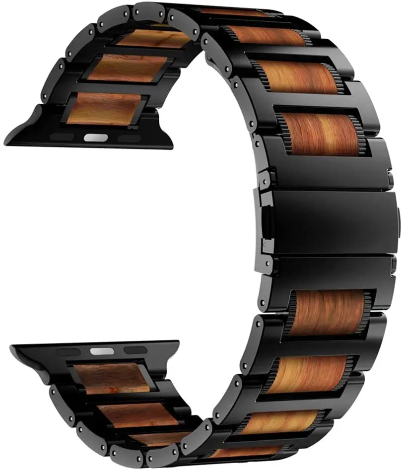 Браслет из натурального дерева для Apple Watch Band 44 мм 42 браслет красного сандалового