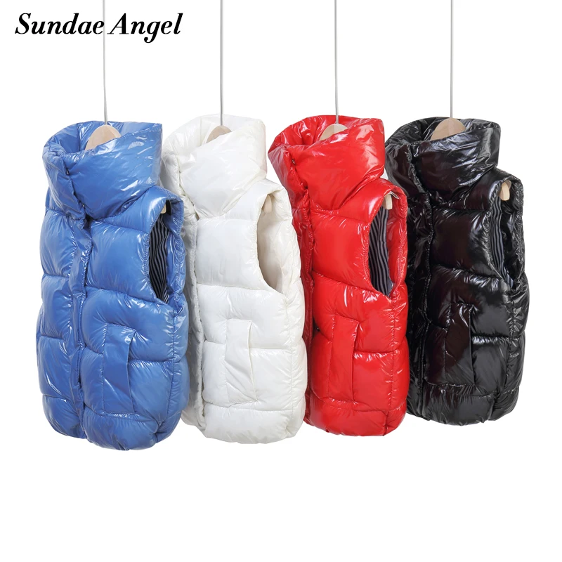 Sundae Angel/Теплый жилет Детская жилетка для мальчиков зимний утепленный Блестящий с