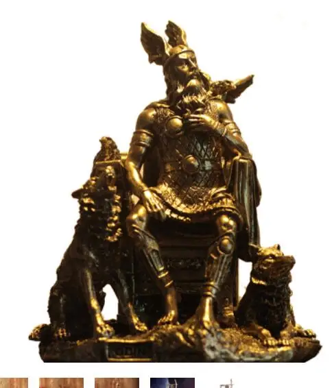 Фигурка старого греческого мифологического рисунка Odin восстанавливающая