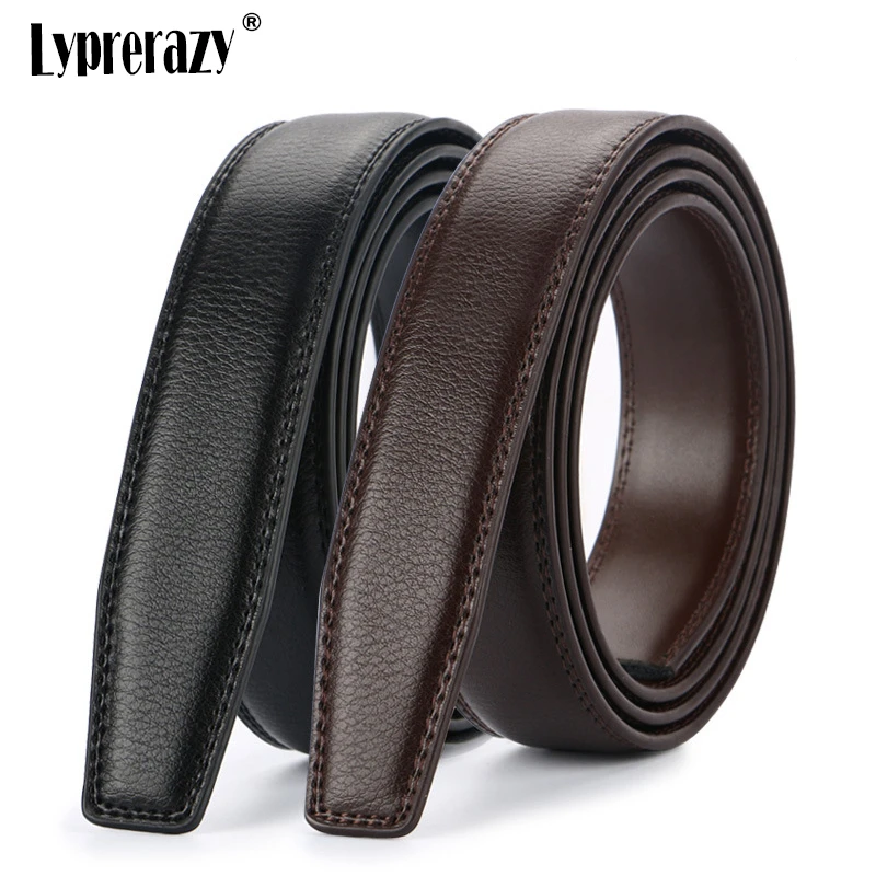 

Lyprerazy No Buckle 3.1cm Wide Cow Leather Automatic Belt Body Strap Without Buckle Men Good Quality Male Belts