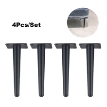 4 шт нержавеющие мебельные подставки из стали 20 см столы шкафы ноги диван кровать ТВ шкаф ноги с монтажными винтами черные прямые ноги