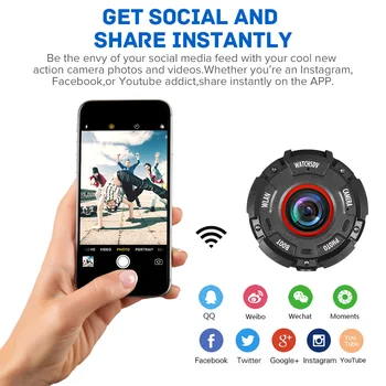 

Dash Cam Waterproof Mini Camera DVR HD 1080P Portable Video WIFI Security Camera Wearable Dashcam For Car /Motorcycle /Bicycle